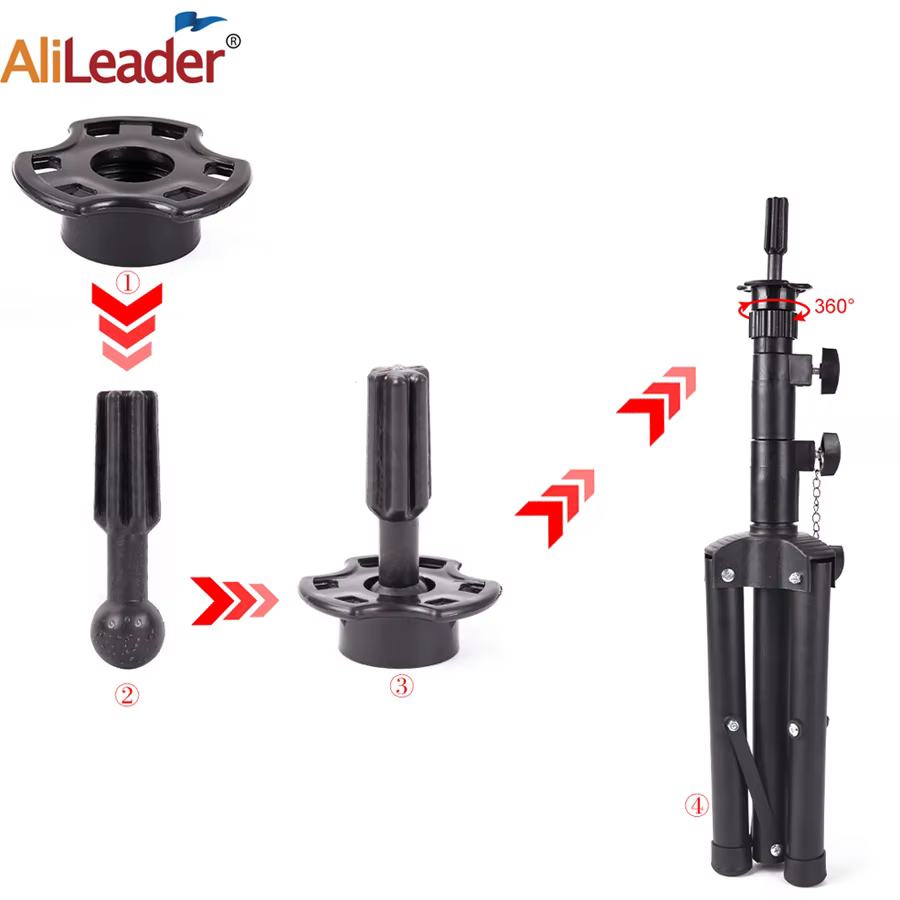 Alileader nouveau 140Cm/64Cm support de perruque trépied
