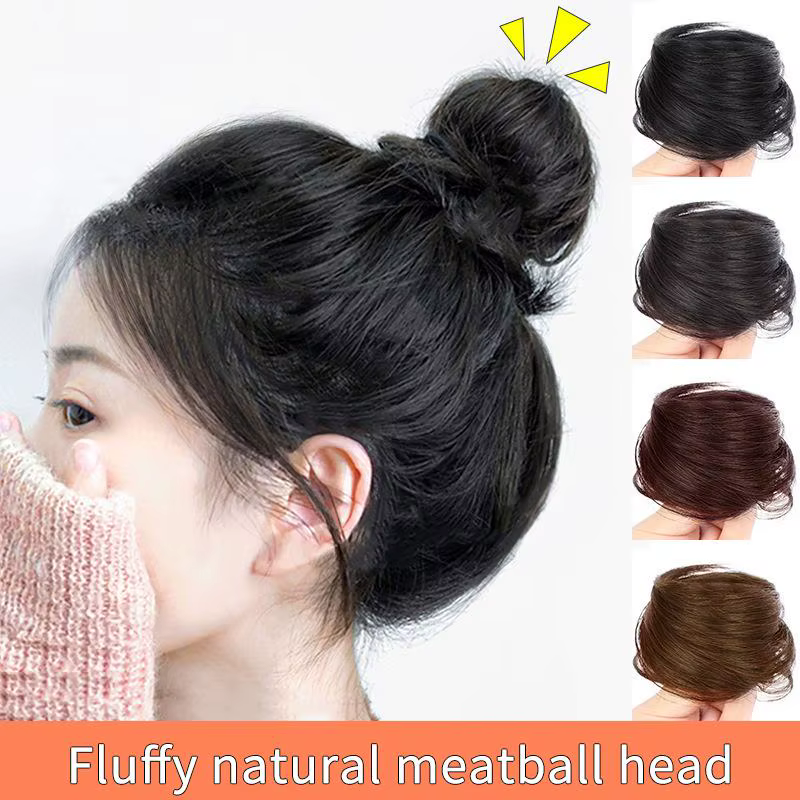 Chignon synthétique élégant et bouclé avec élastique