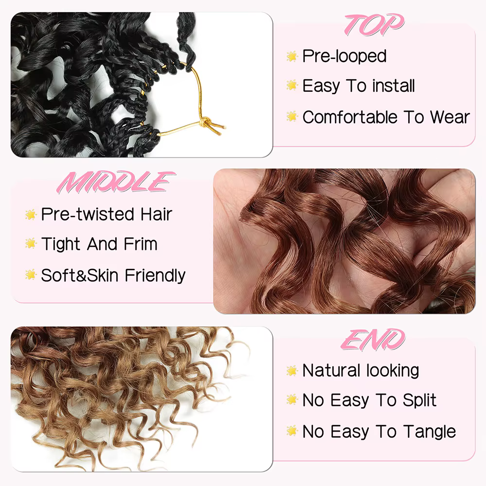 Extensions de cheveux au crochet Gogo Curl