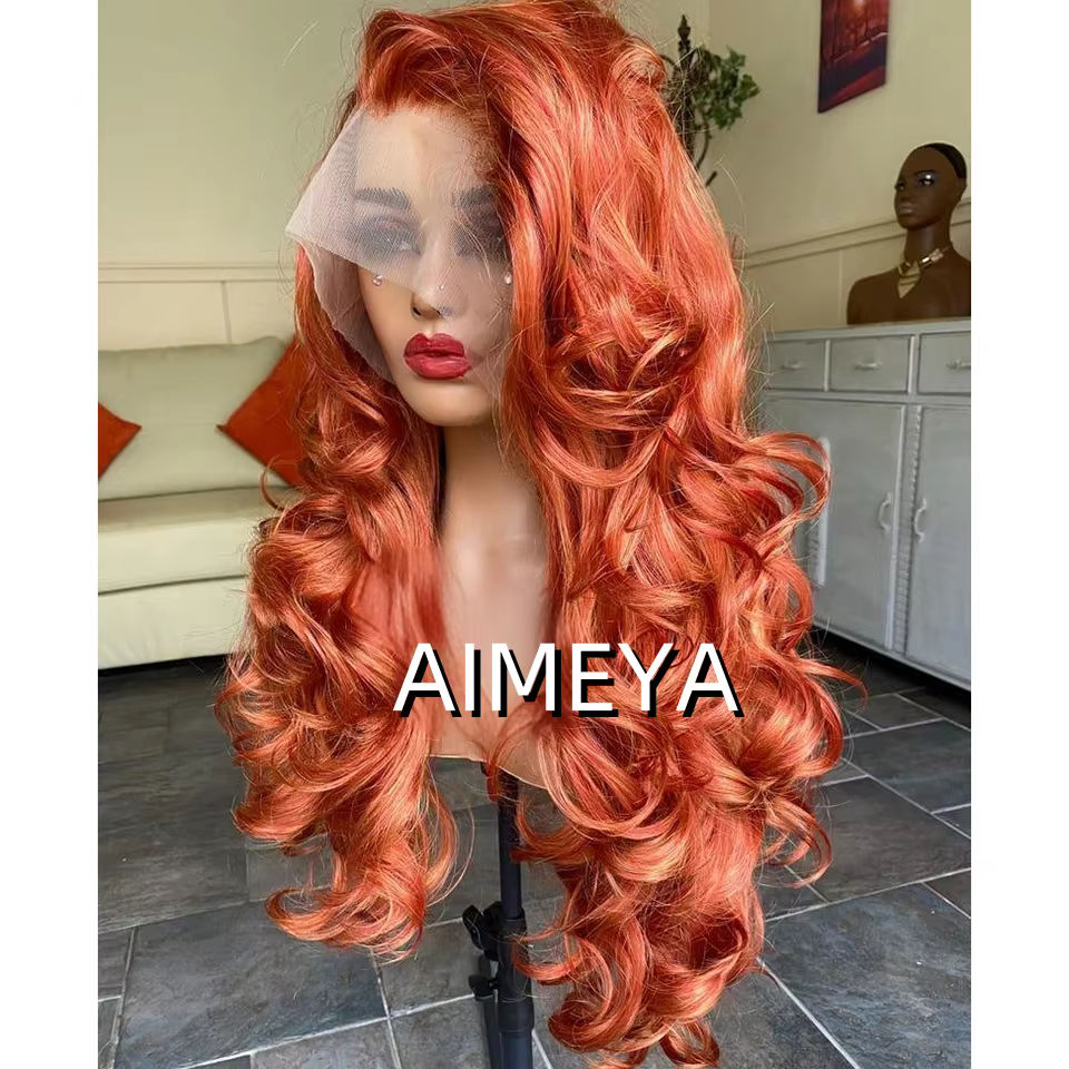 AIMEYA perruques longues en dentelle pour femmes perruque avant