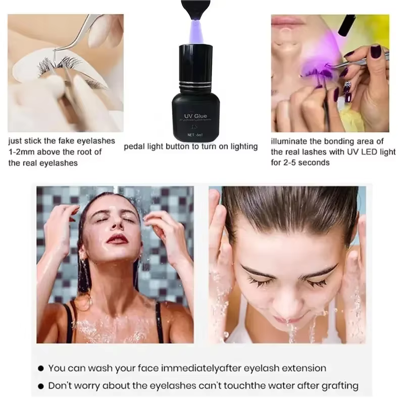 Nouveau Gel de colle UV pour faux cils