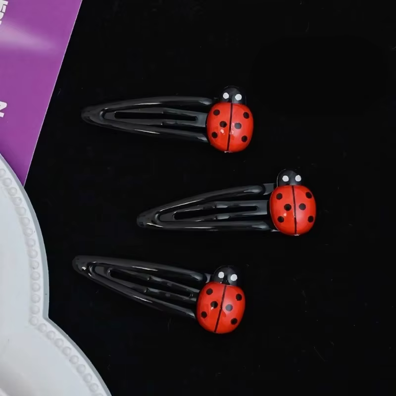 Pince à cheveux coccinelle en forme d'animal