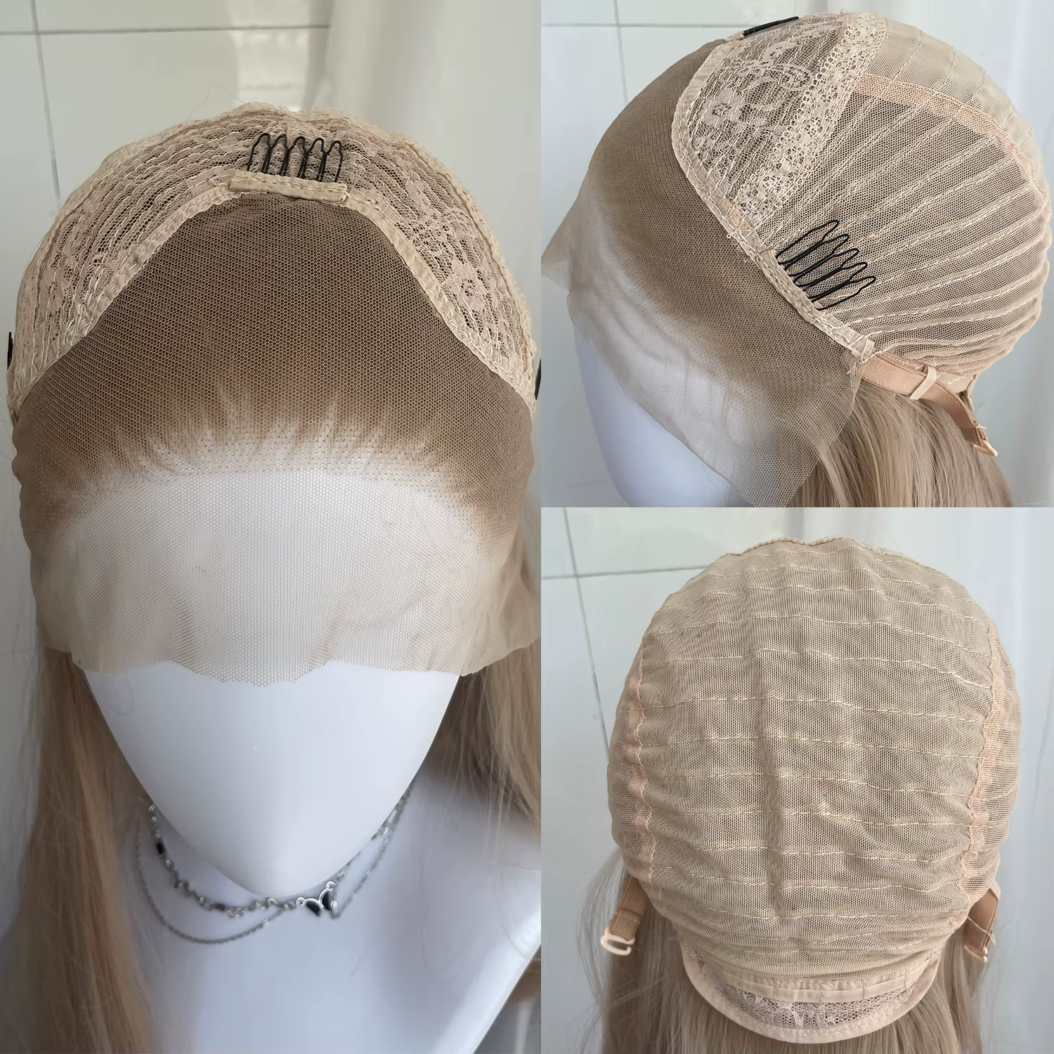 Perruque Lace Front Wig synthétique Blonde miel 13x4, 26 pouces, perruques longues et lisses sans colle, résistantes à la chaleur, partie libre pour femmes