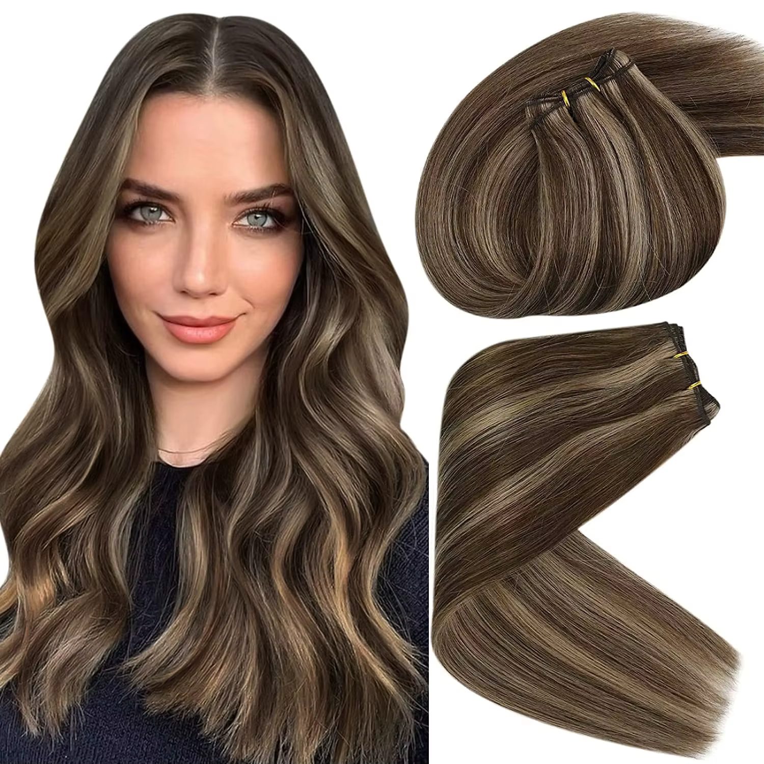 Trame Extensions de cheveux réel
