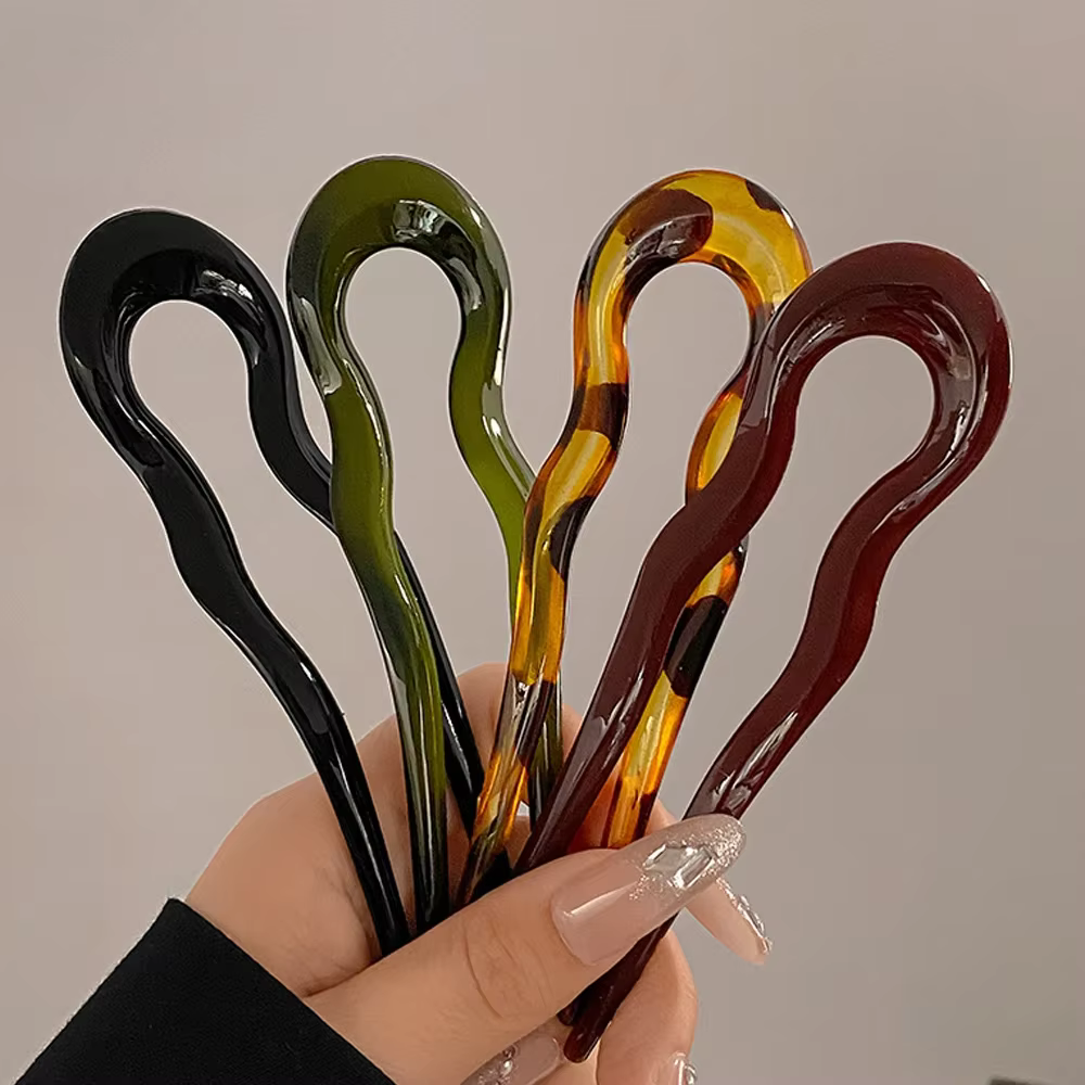 Épingles à cheveux ondulées en forme de U