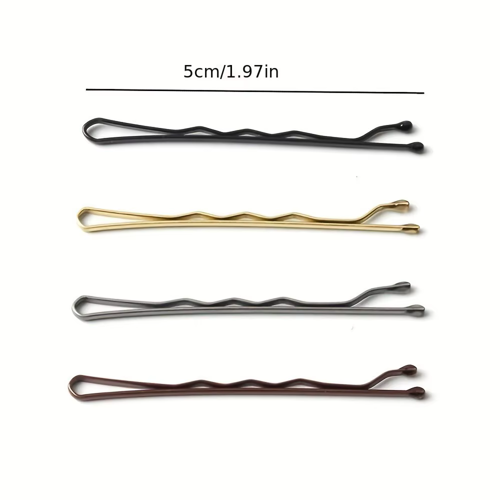 Lot de 100 pinces à cheveux en métal ondulé