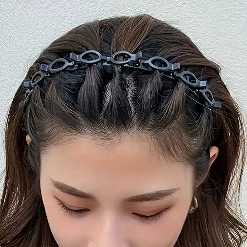 Lot de 2 pinces à cheveux rétro tressées
