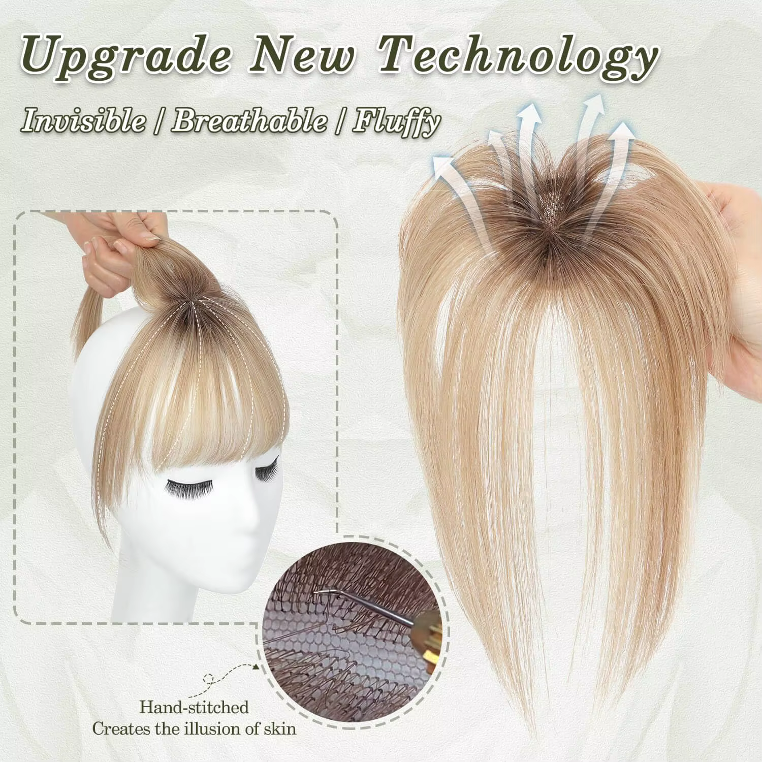 Extensions de cheveux blondes ombrées brun-blond de 10 pouces