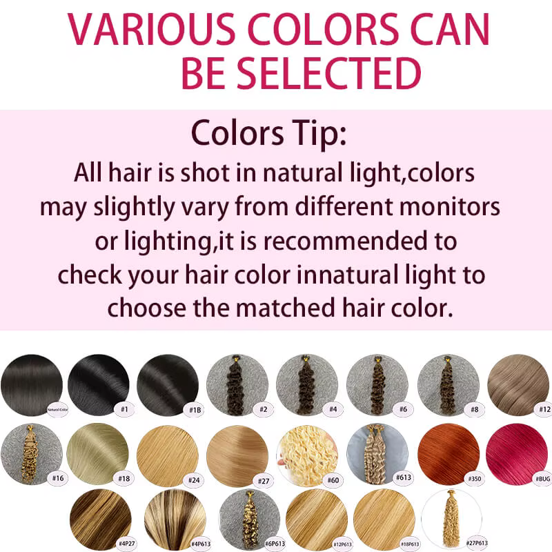 Extensions de cheveux humains à pointe en V