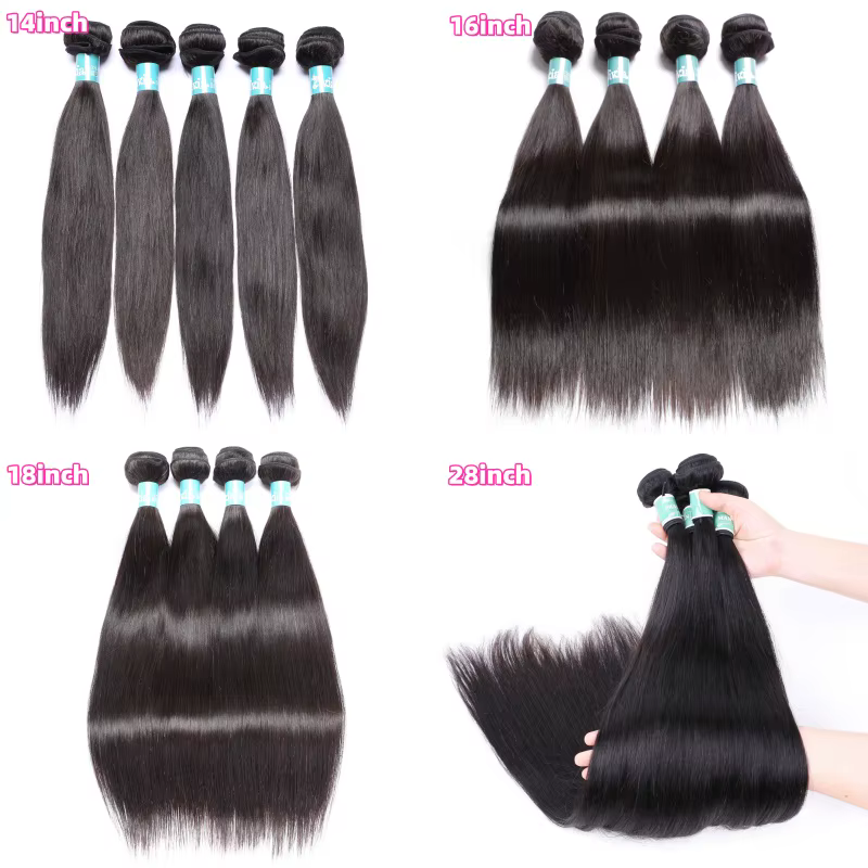 Extensions de cheveux humains lisses