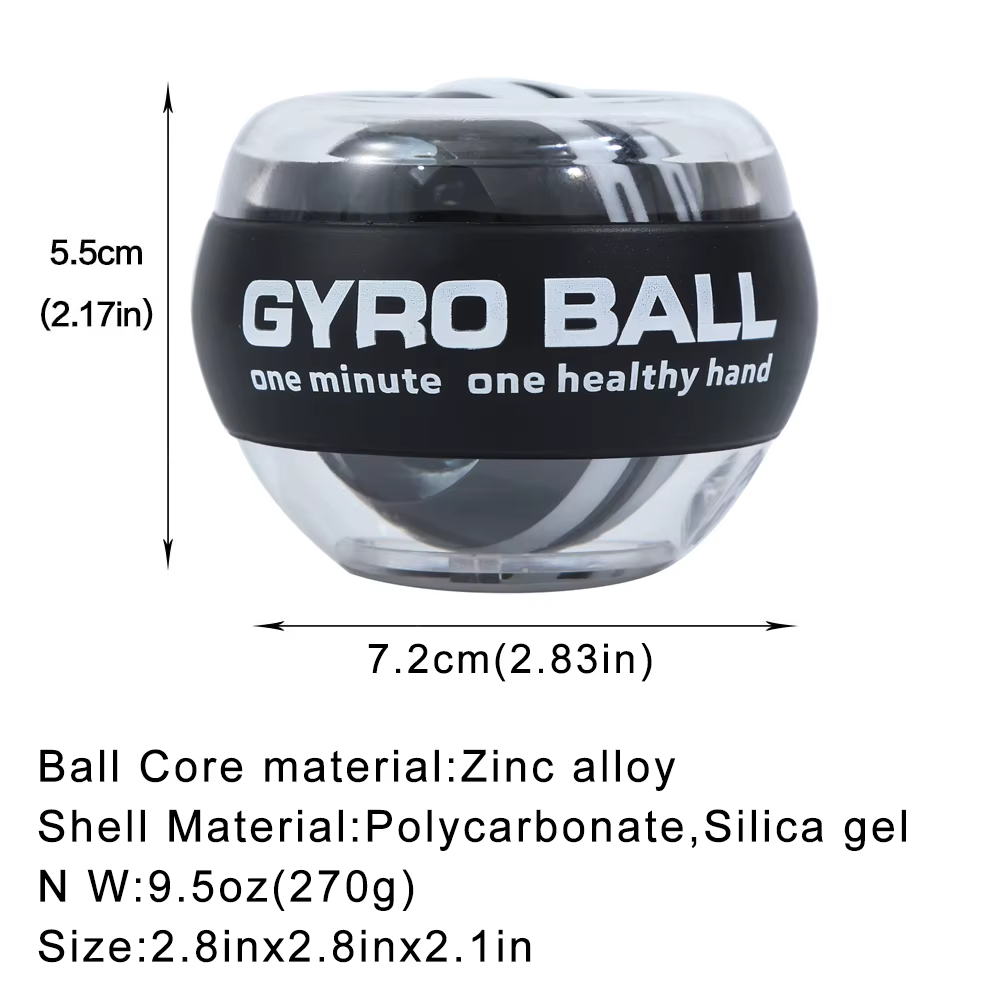 Entraîneur de puissance de boule gyroscopique de poignet à démarrage automatique, exercice d'avant-bras, dispositif de renforcement du poignet pour l'entraînement musculaire des bras et des doigts