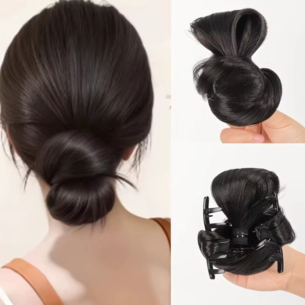 Perruque chignon synthétique élégante