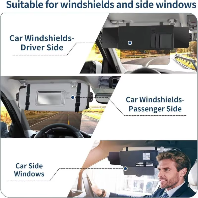 Pare-soleil léger personnalisable pour véhicule, comprenant des sangles flexibles rangement pratique pour diverses H9EE