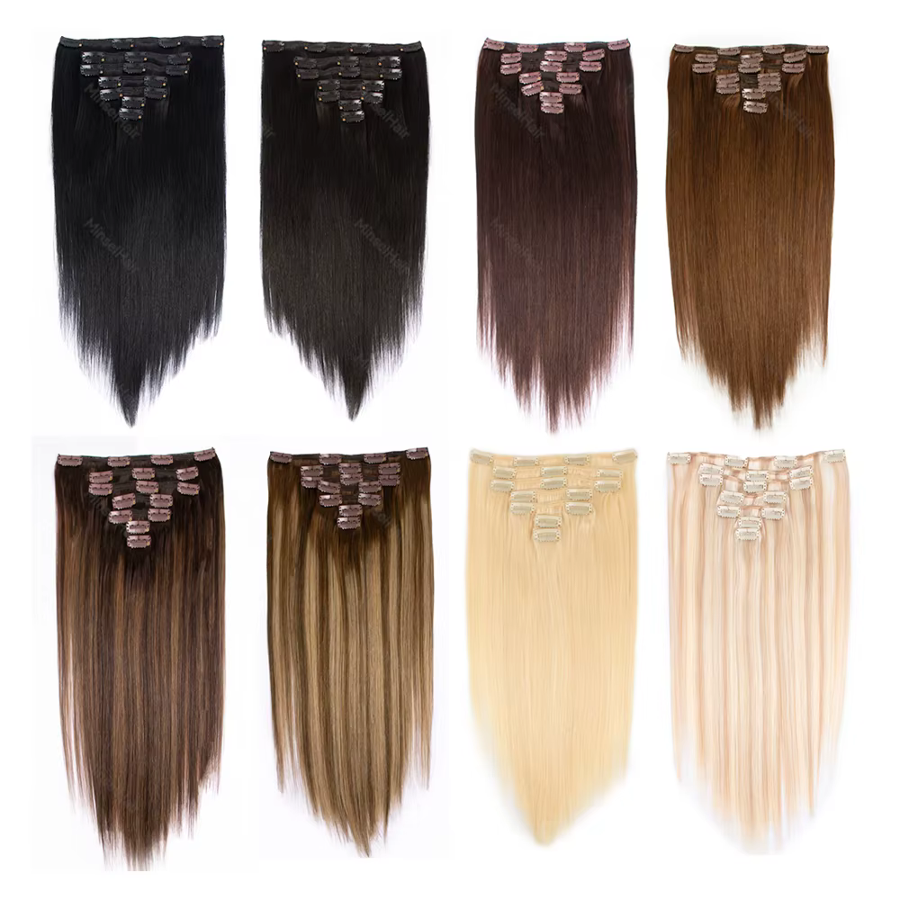 Extensions de cheveux naturels Remy à clipser
