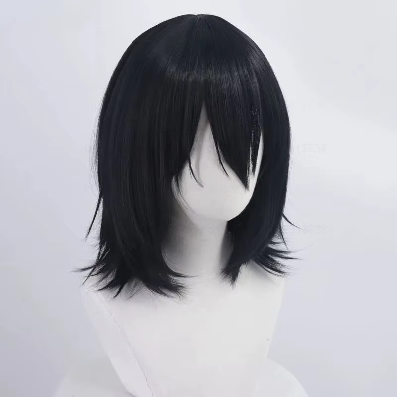 Anime Fyodor Dostoïevski Cosplay perruque noir simulé cuir chevelu