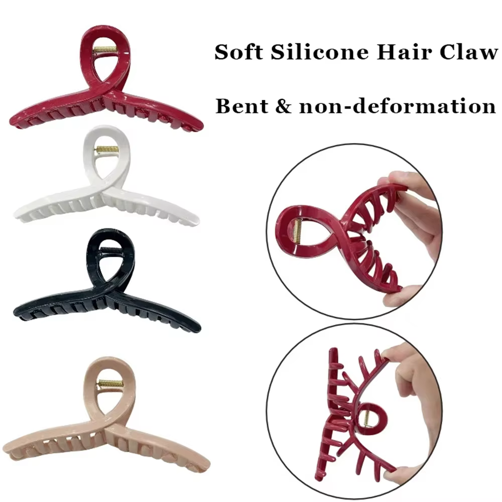 Nouvelle pince à cheveux en silicone 2025