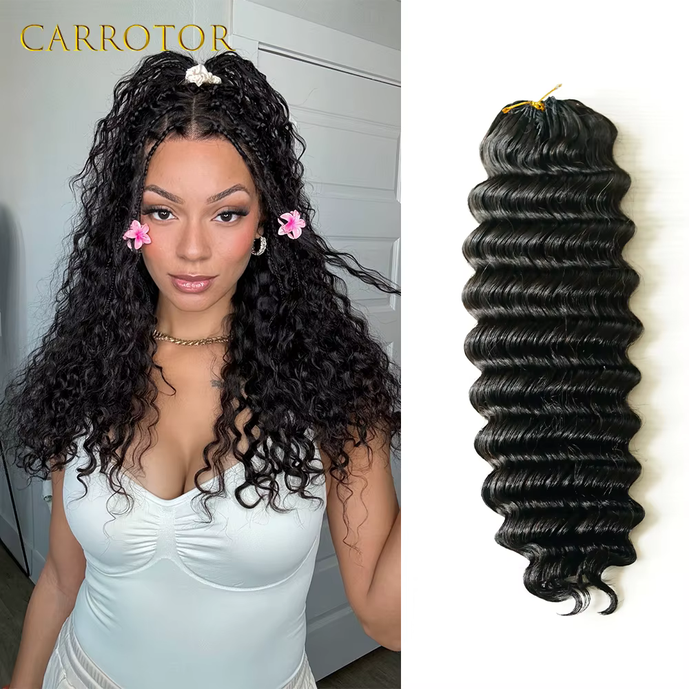 Extensions de cheveux humains 100% naturels Deep Wave