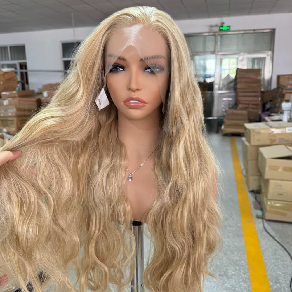Perruque Lace Front Wig synthétique Blonde mixte 613