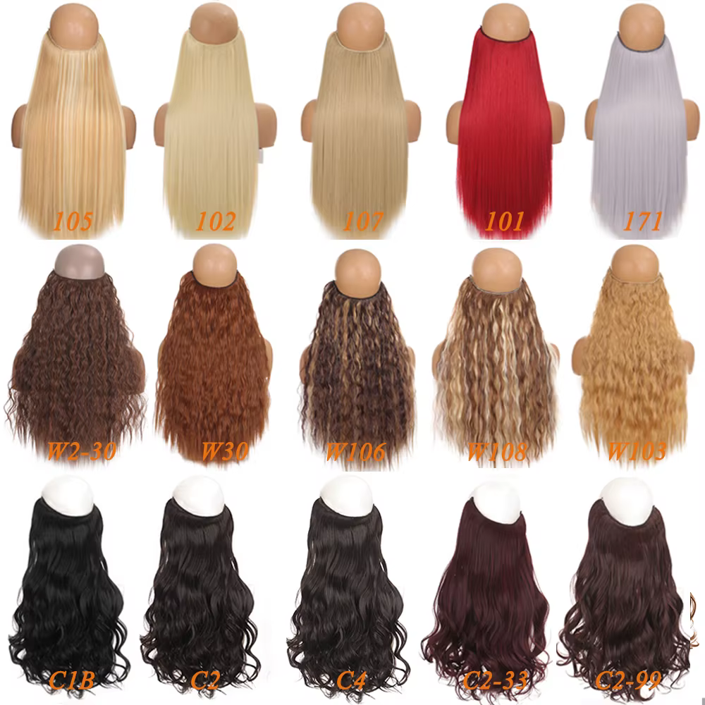Extensions de Cheveux Synthétiques Sans réinitialisation
