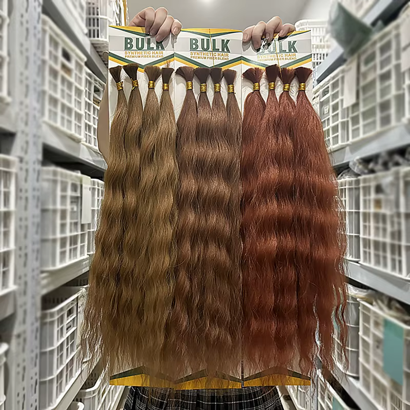 Cheveux synthétiques Julianna blonds de 20 pouces pour tresses au crochet