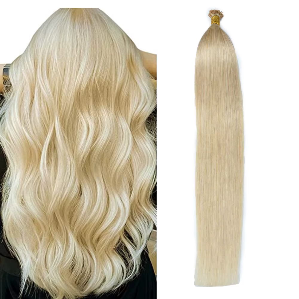 Extensions de cheveux à la kératine italienne, pointe en U, cheveux humains, double épaisseur, Remy, extensions de cheveux à la kératine