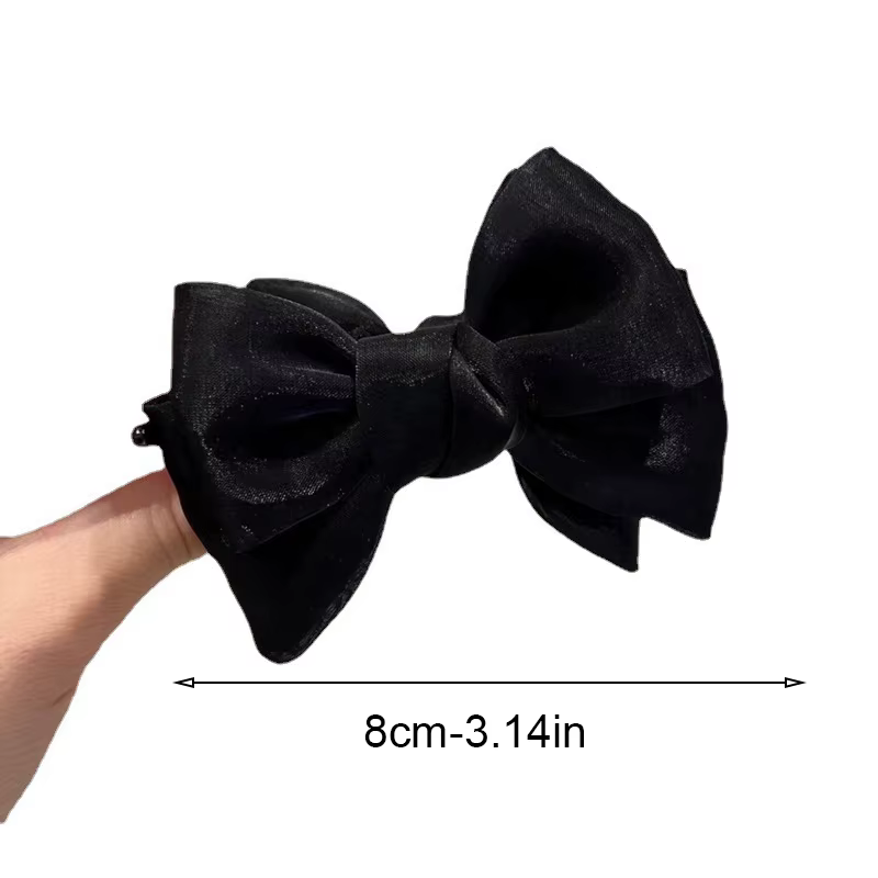 Pince à cheveux élégante pour chignon avec nœud papillon