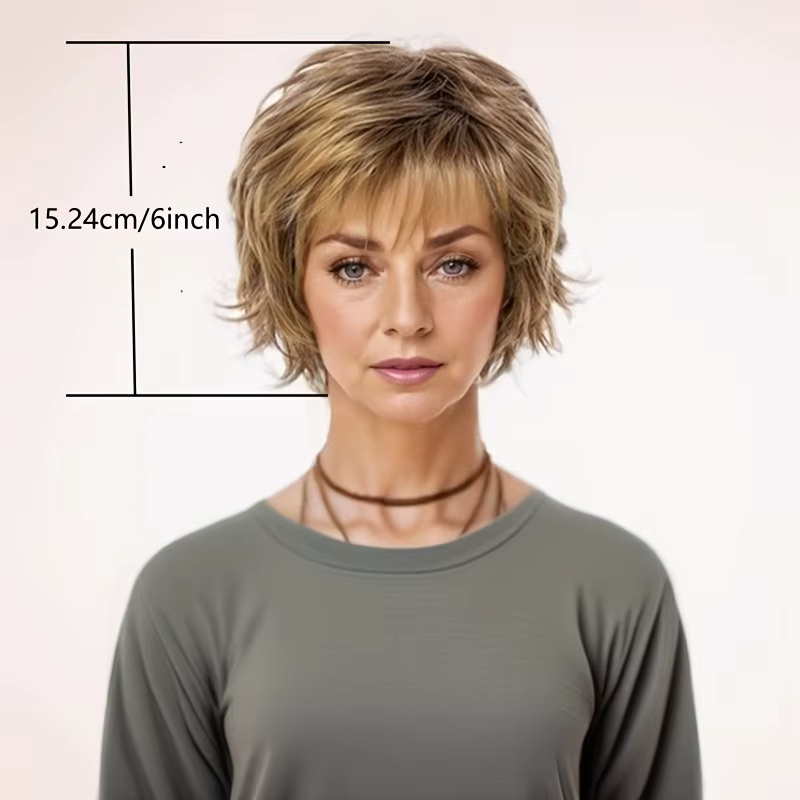 Nouveau style de perruques synthétiques dorées dégradées pour femmes d'âge moyen et âgées pour occasions spéciales