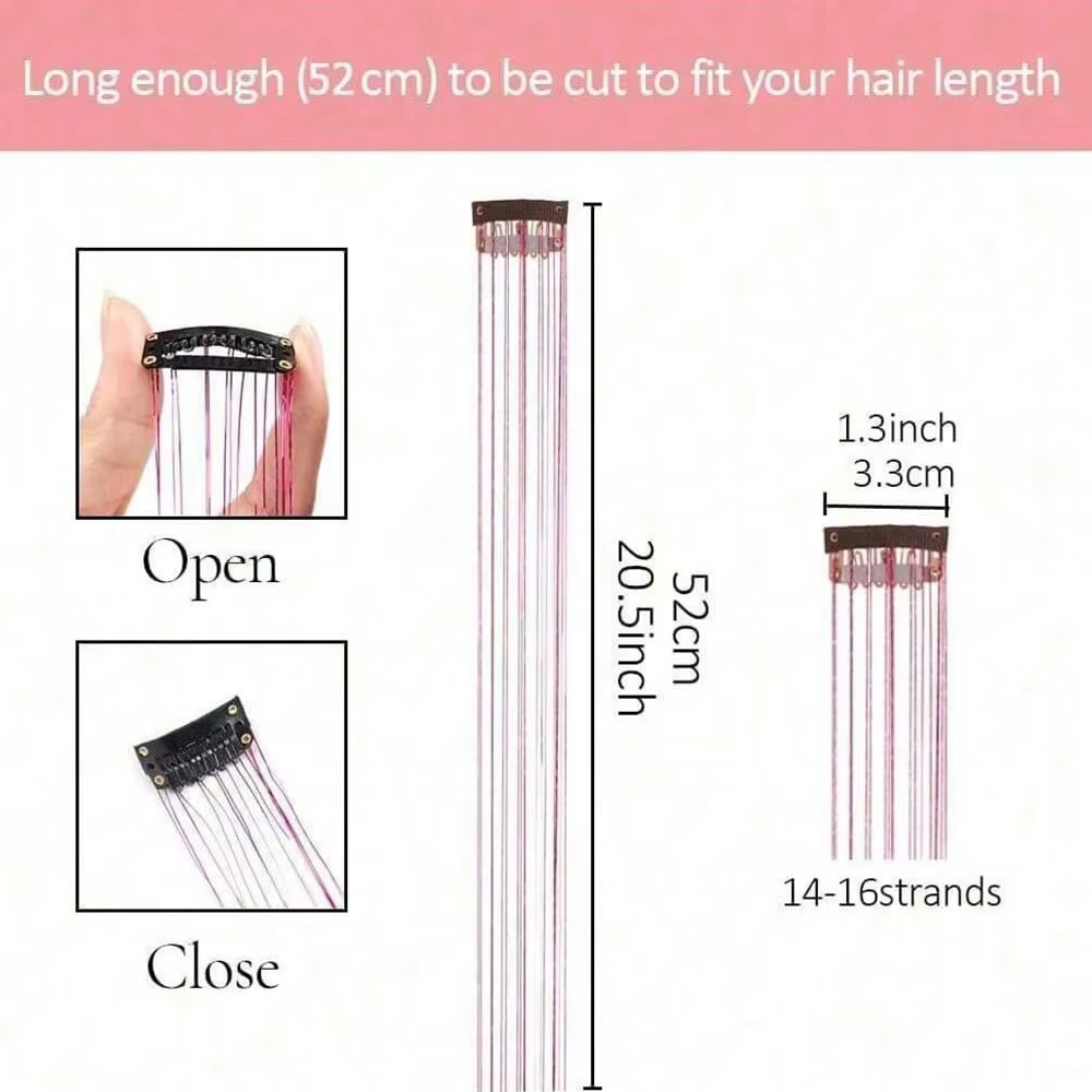 Extensions de cheveux synthétiques à clipser