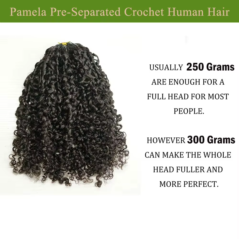 Extensions de cheveux humains au Crochet pré-séparés sans nœuds