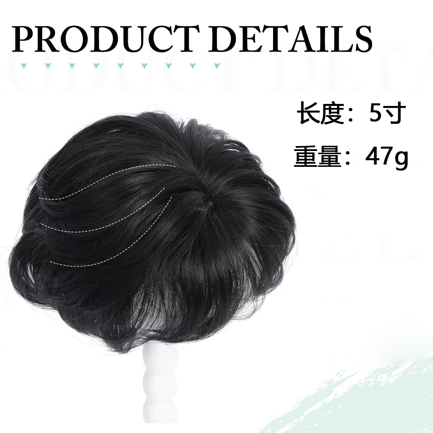 OLACARE court coupe lutin cheveux Toppers pince synthétique dans la tête Topper Extension moelleux naturel faux postiche