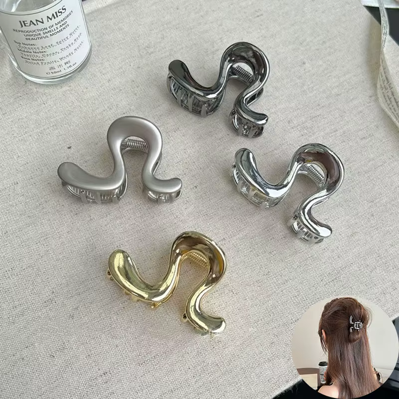 VANIKA nouvelles pinces à cheveux en métal irrégulières simples élégant géométrique femmes pince queue de cheval griffe