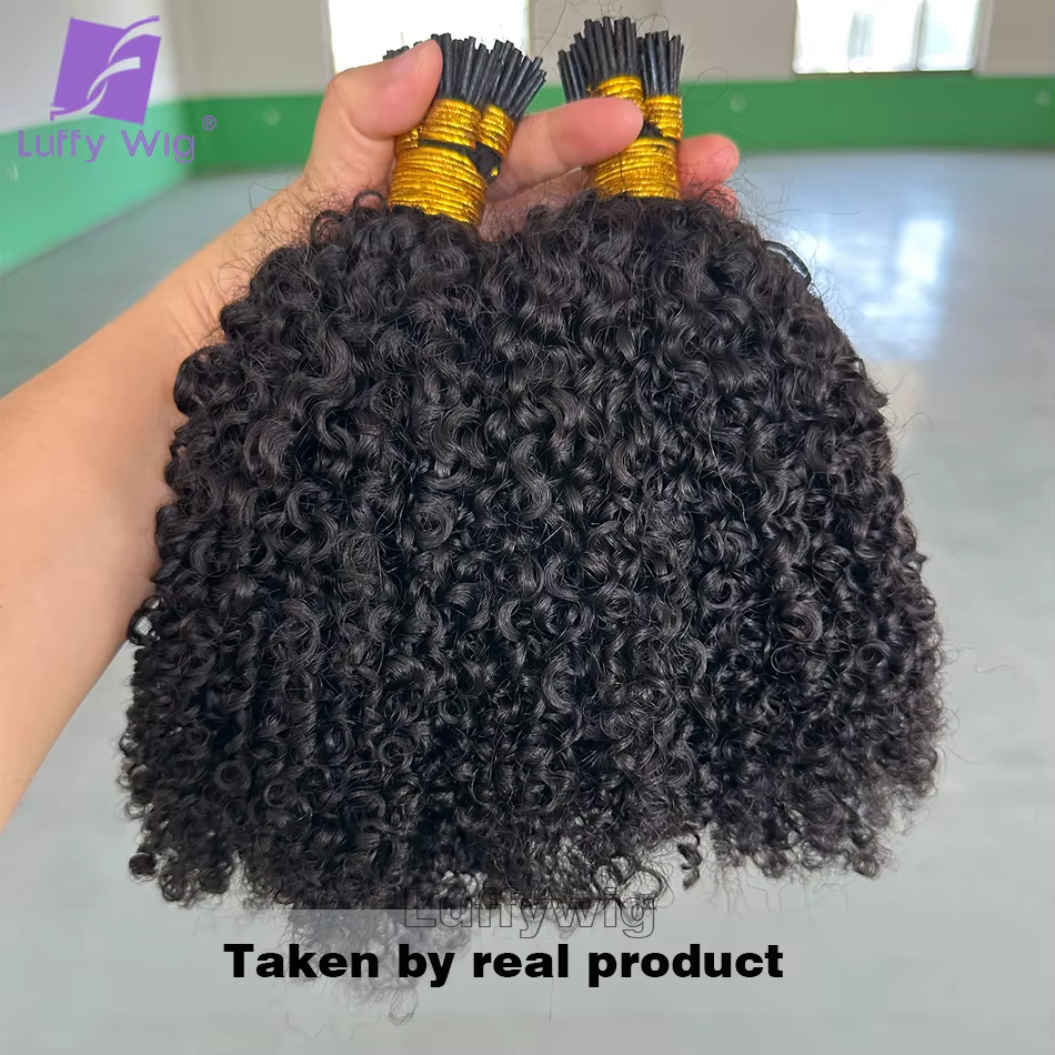 Afro crépus bouclés je pointe Extensions de cheveux Microlink