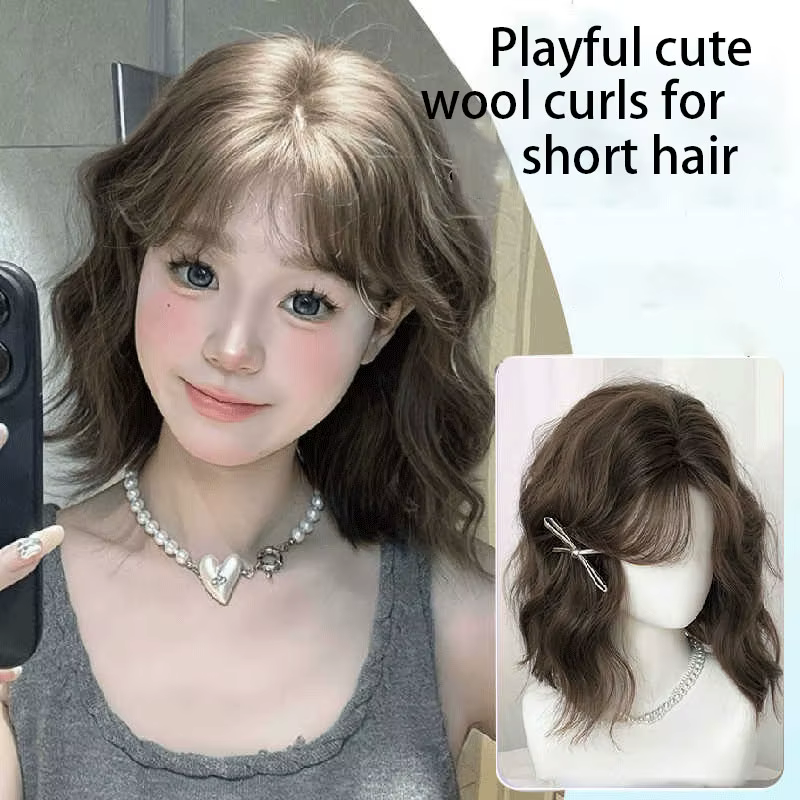 Perruque de Cheveux Courts et Naturels pour Femme