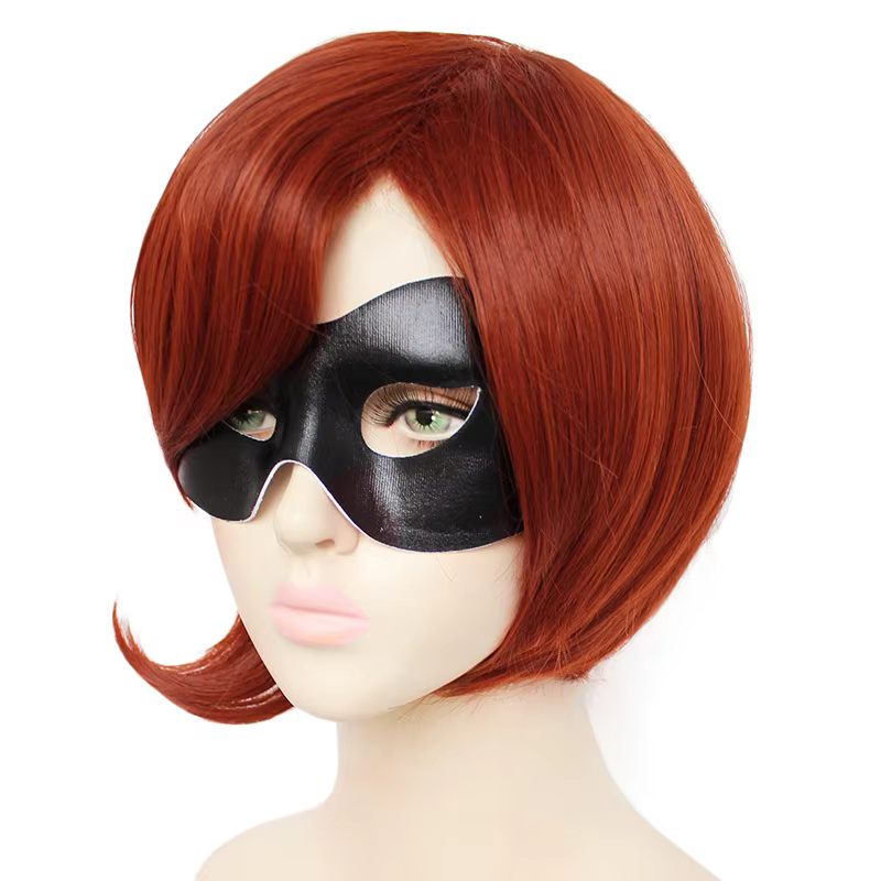 Perruque de cosplay synthétique incroyable pour fille et lunettes