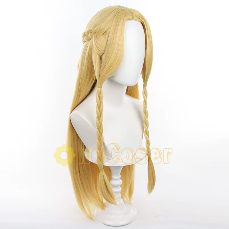 Marcille Donato Cosplay perruque Anime délicieux en donjon Blonde cheveux longs oreilles épingle