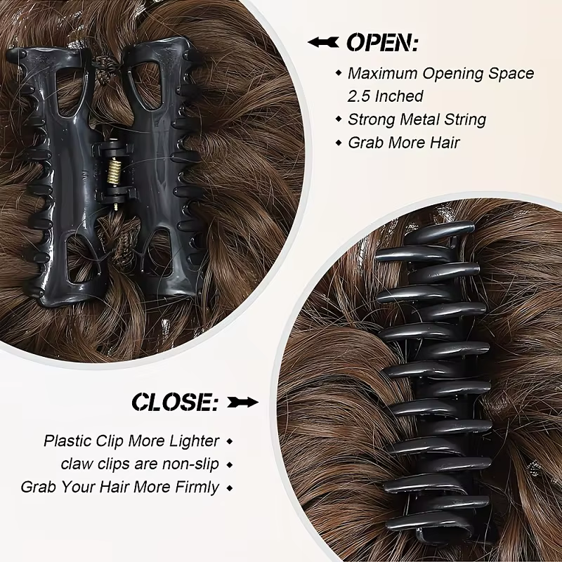 Chignon désordonné synthétique en forme de donut