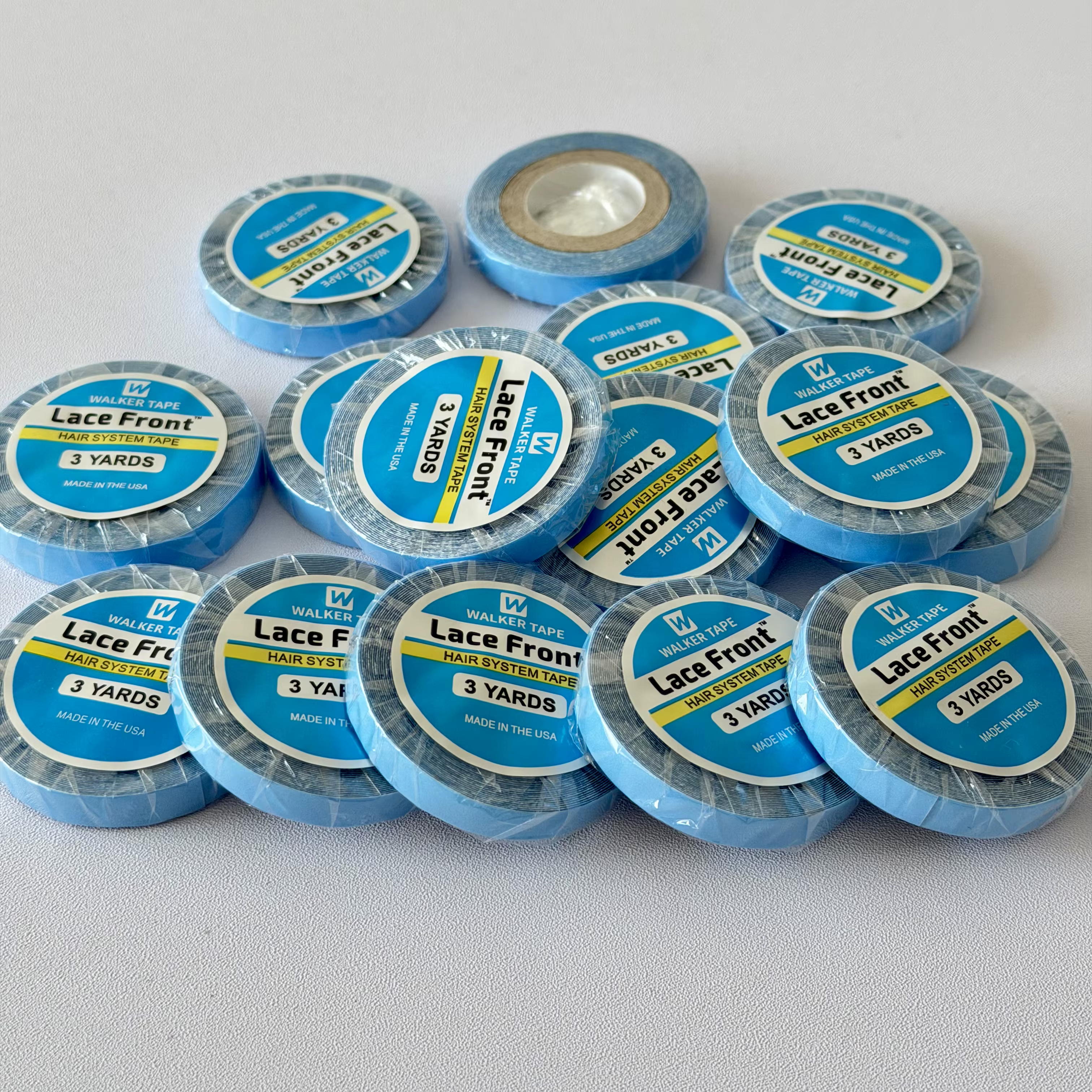 Ruban adhésif double face bleu super résistant pour extensions de cheveux/perruques en dentelle/toupet