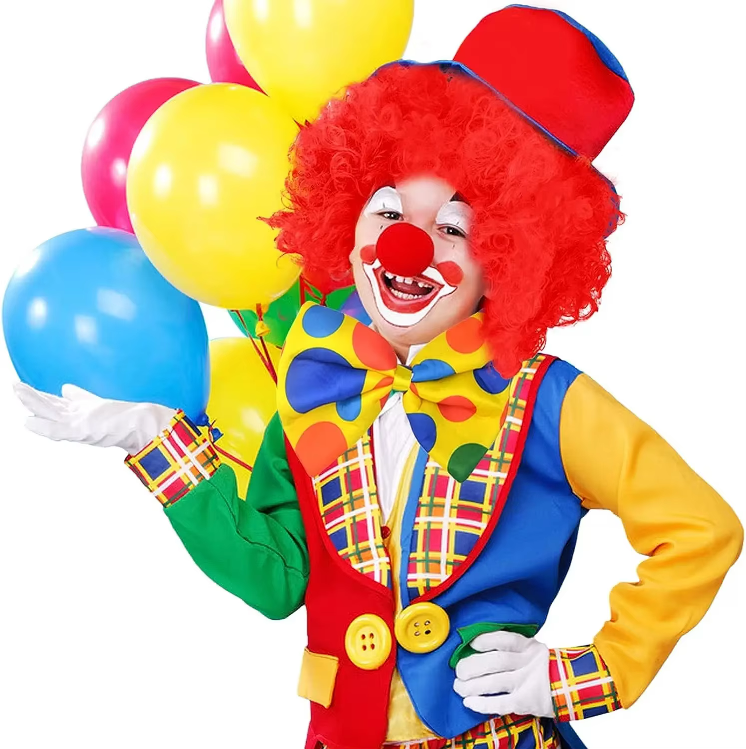 Performance ondulée bouclée Clown perruque Cosplay cheveux synthétique
