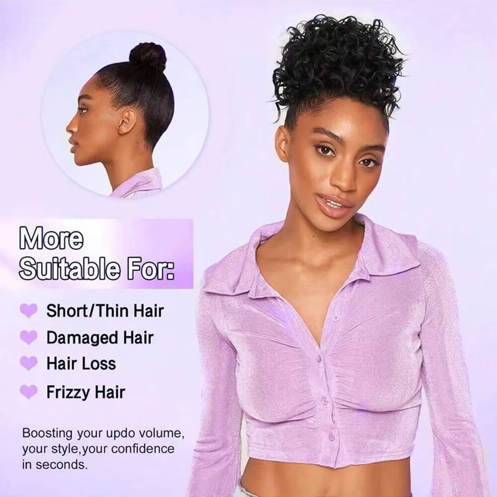 Extensions de chignon bouclé désordonné