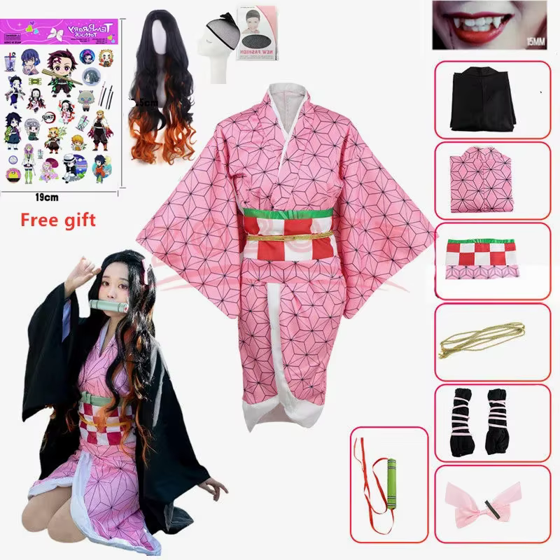 Costume de cosplay Nezuko Anime 2026