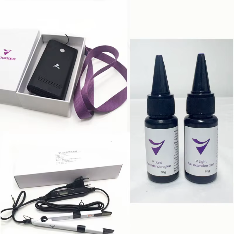 V Light Extension de cheveux colle transparente 20g Invisible séchage rapide adhésif en 5 secondes pour Extensions