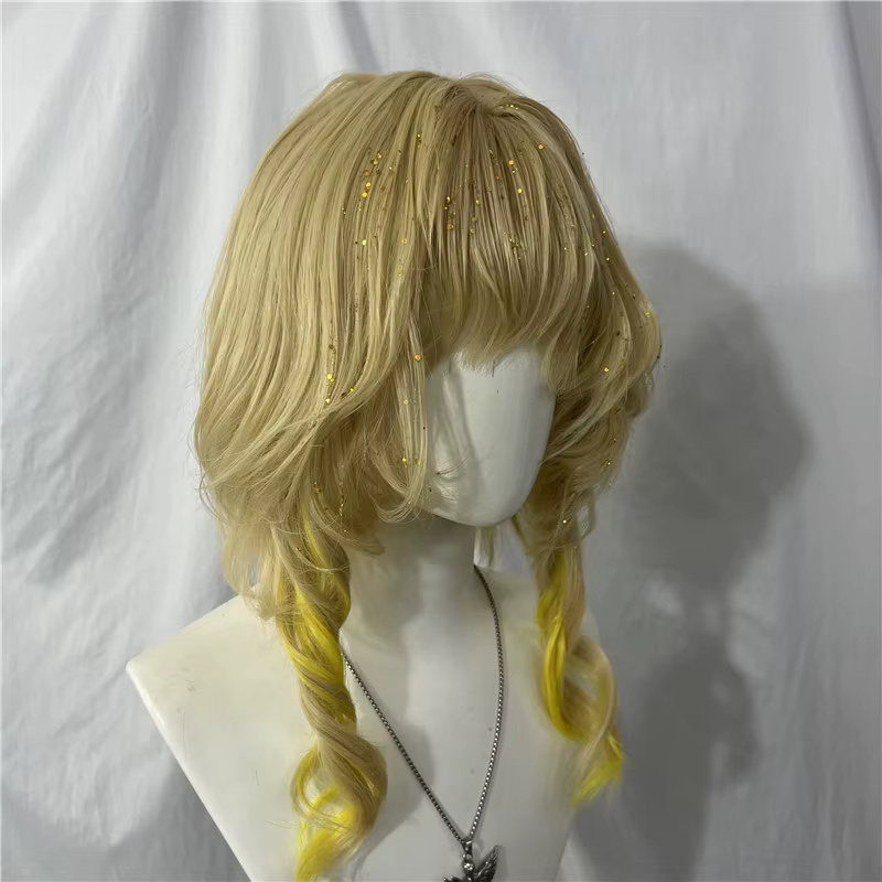 Style Aglaea Cos perruque bouclés Cosplay perruques Anime personnalisé