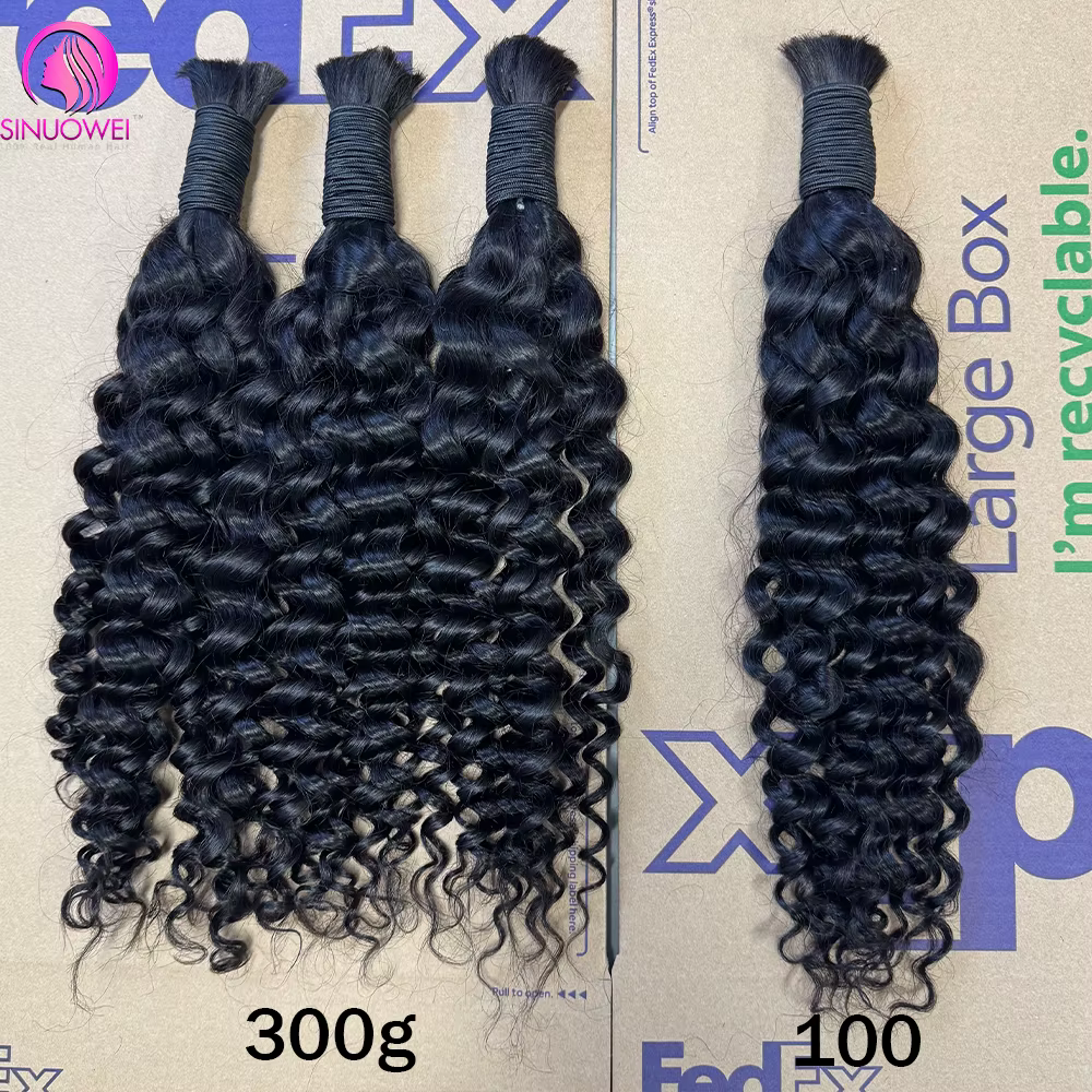 Tressage en vrac cheveux vague d'eau 100%