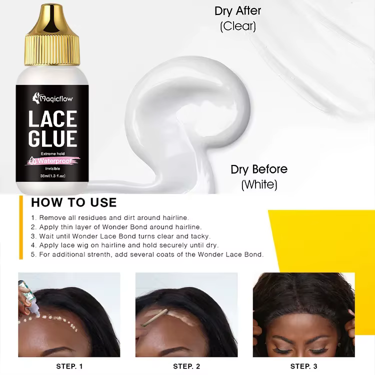 Colle pour perruque en dentelle imperméable