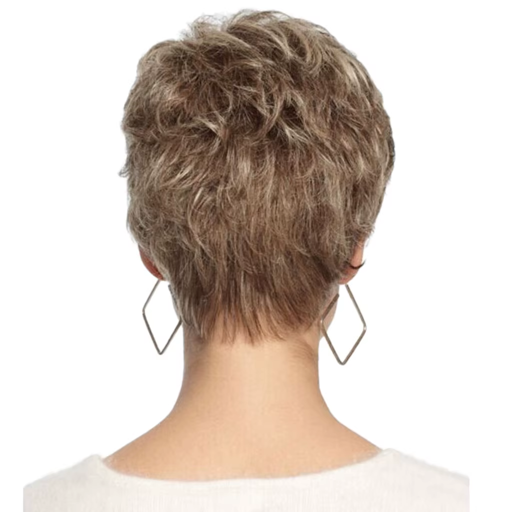 Perruque Afro synthétique courte dorée pour femme