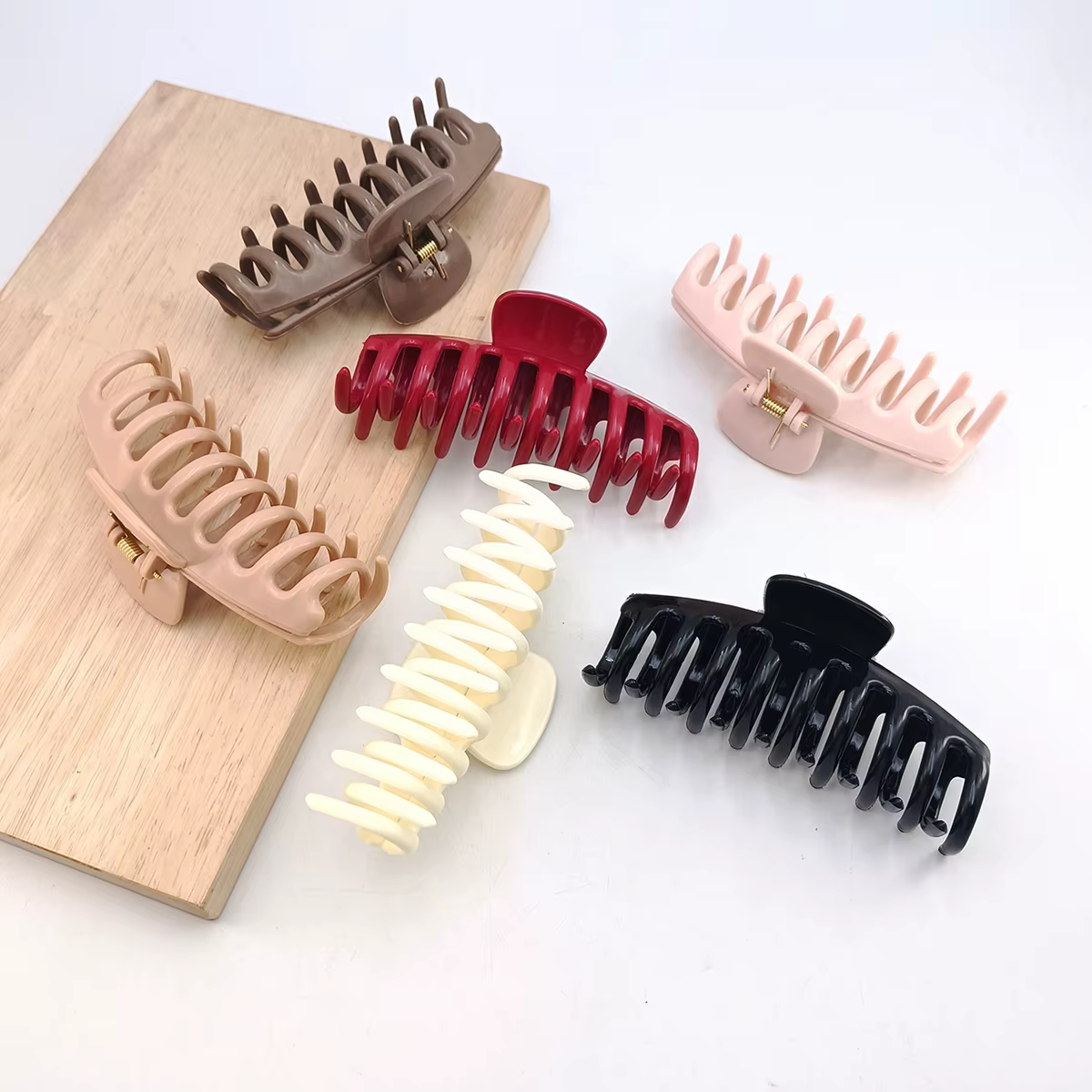 Sicone simplicité quille pince à cheveux pour femme couleur unie élégant requin