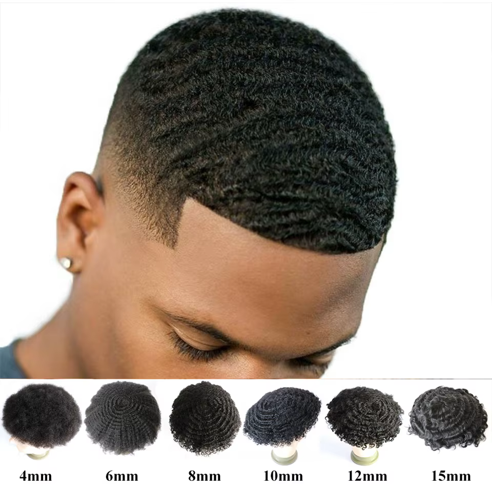 Postiche Afro Ondulé pour Homme