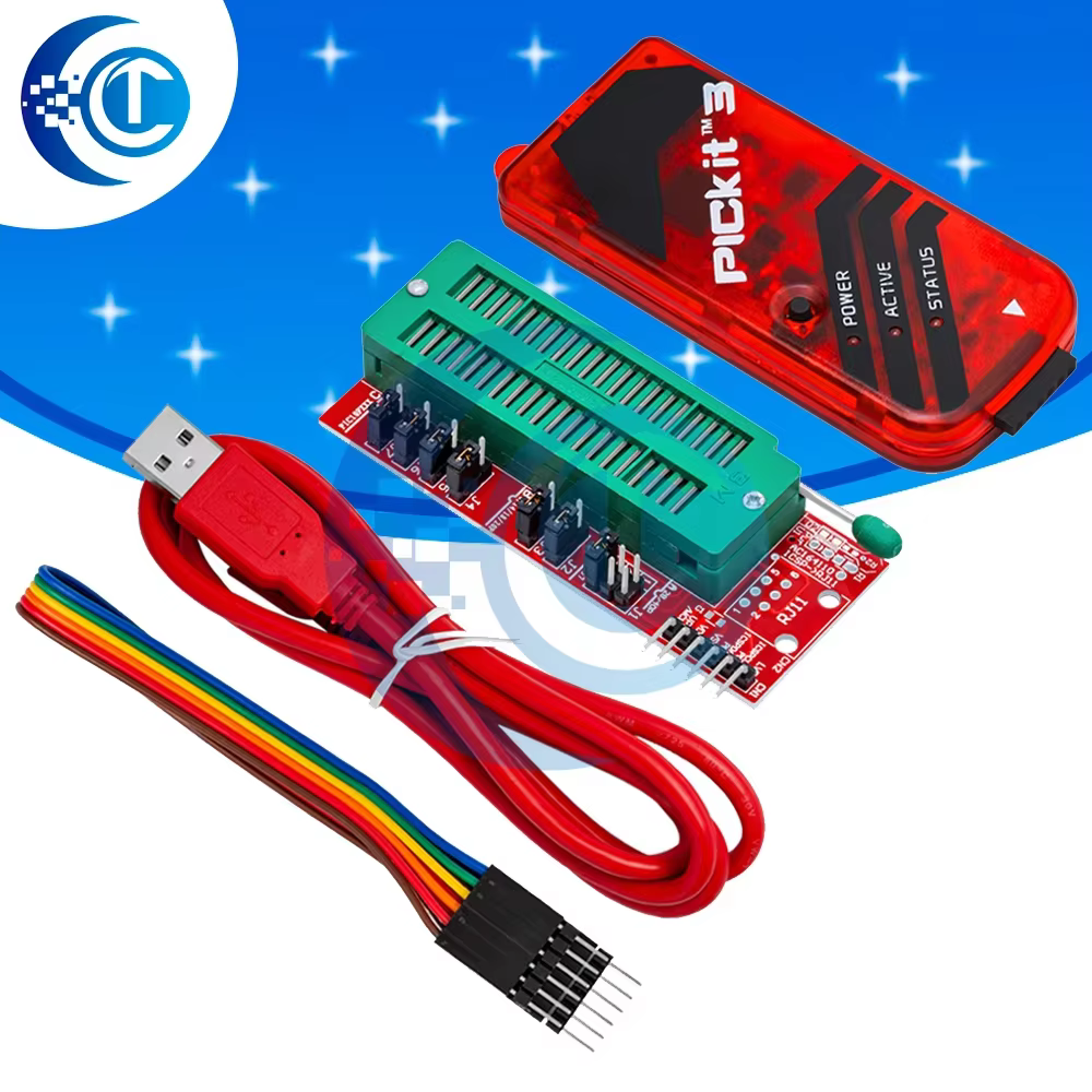 PICKIT3 PICKIT3.5 PICKIT 3 programmeur programmation hors ligne puce de microcontrôleur PIC + siège adaptateur de programmeur PIC