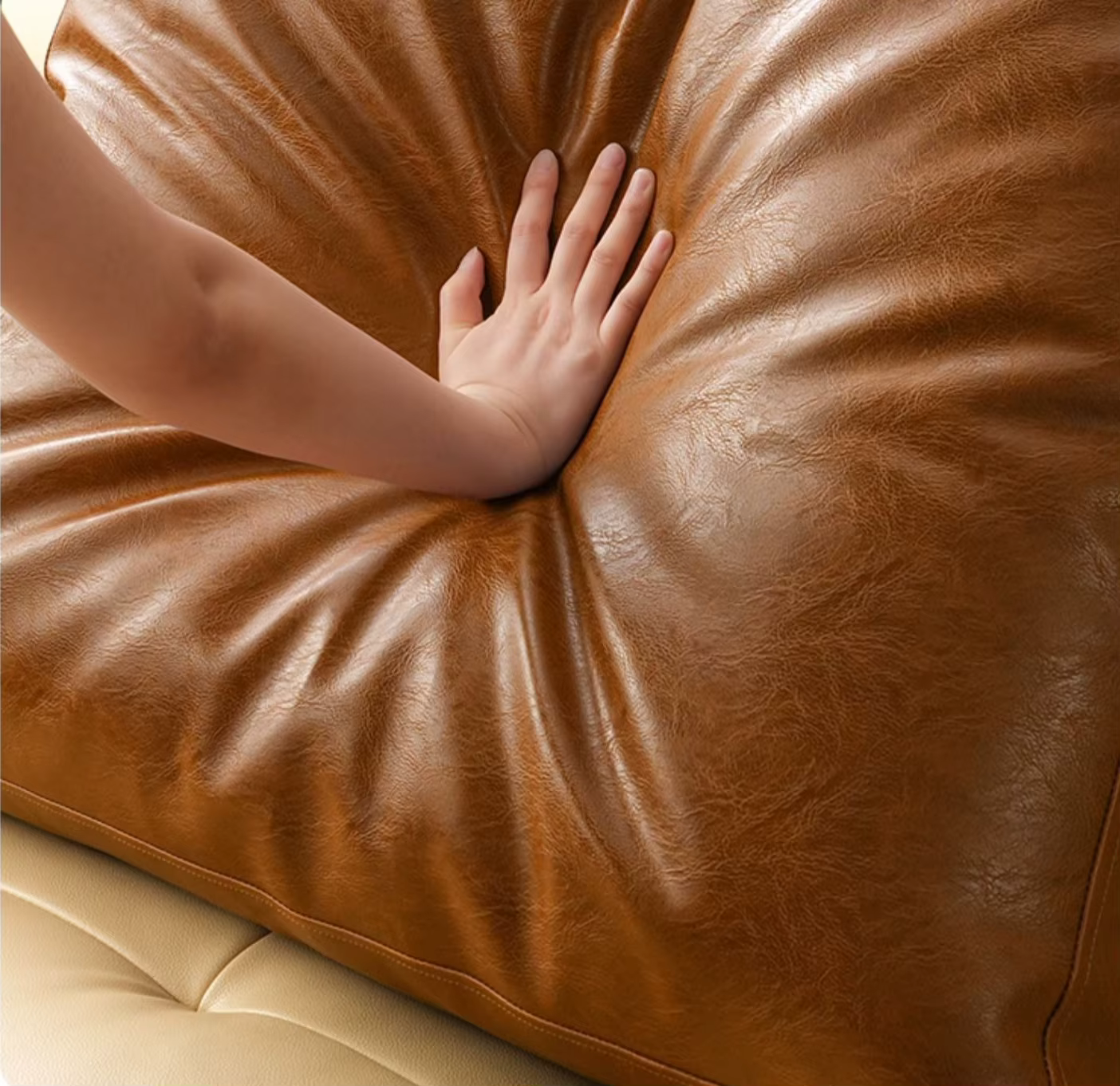 Luxuriou – housse de coussin en Faux cuir pour dossier de canapé, rectangulaire, dossier souple, taie d'oreiller lombaire, imperméable, décoration de maison