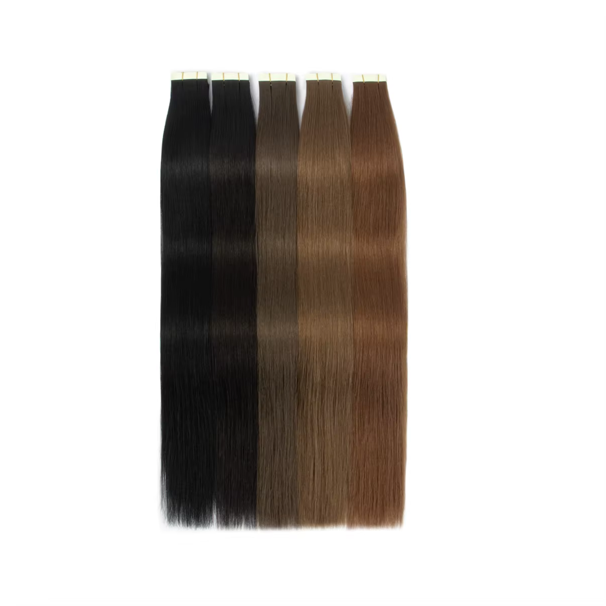Extensions de cheveux synthétiques blondes à bandes adhésives, extensions de cheveux à bandes adhésives sans couture, 4x0,8 cm, bandes adhésives en PU, 20 pièces